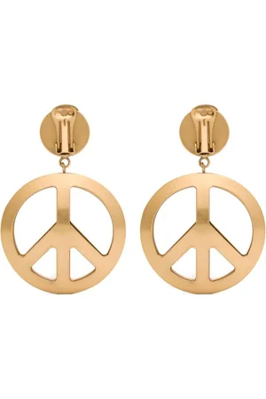 Moschino øreclips med fredstegn