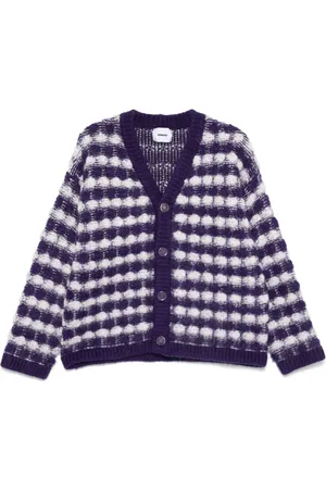 BONSAI Cardigan i intarsia-strik med mønster