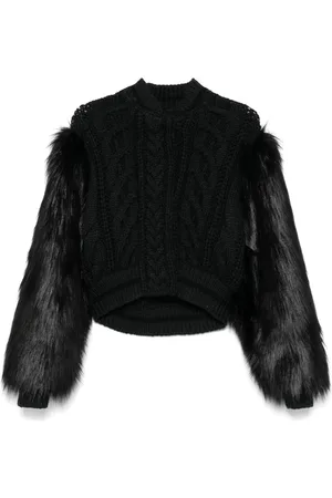 Givenchy Cardigan med imiteret pelskant