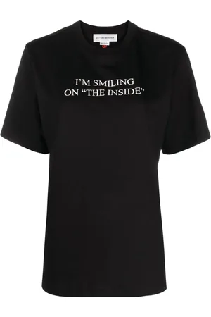 Victoria Beckham T-shirt med slogantryk