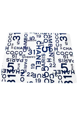 CHANEL Strandhåndklæde med logo-jacquard fra 1990-2000