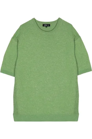 MAN ON THE BOON. T-shirt i hør med rund hals