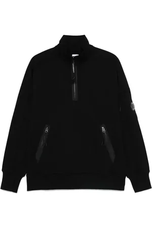 C.P. Company Sweatshirt i fleece med kort lynlås