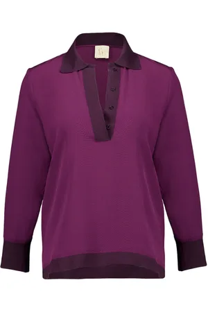 Paula Silkebluse med V-hals
