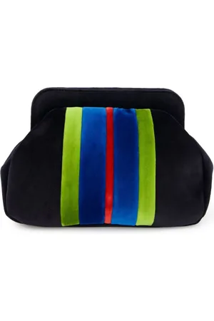 Paula Stribet clutch i fløjl