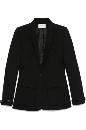 COPERNI Blazer med bælteopslag og krokodille-effekt