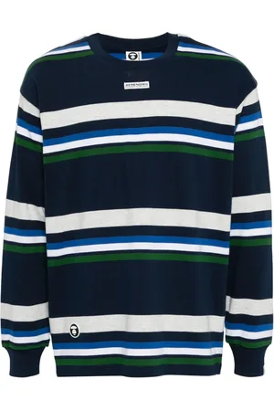 A Bathing Ape Langærmet T-shirt med vandrette striber