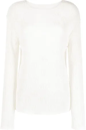Low Classic Halvgennemsigtig strikket top