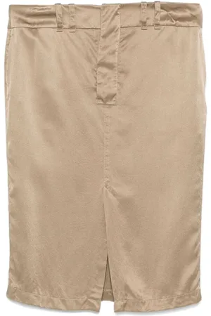 Saint Laurent Pencil-nederdel i silke
