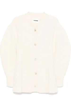 Jil Sander Ribstrikket cardigan