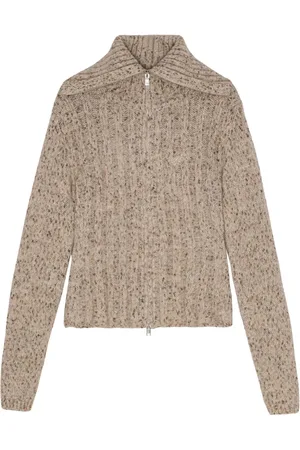 Ganni Cardigan med spread-krave
