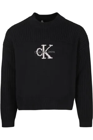 Calvin Klein Intarsiastrikket trøje med logo