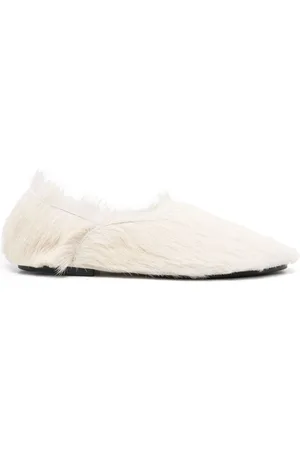 Jil Sander Hjemmesko med kalvehår