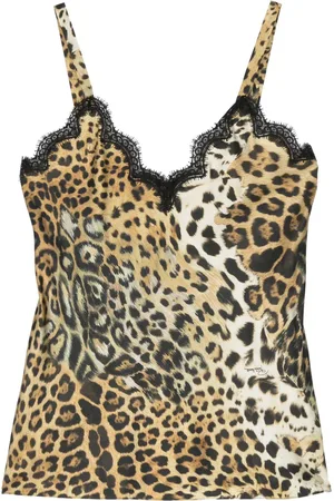 Roberto Cavalli Leopardmønstret top