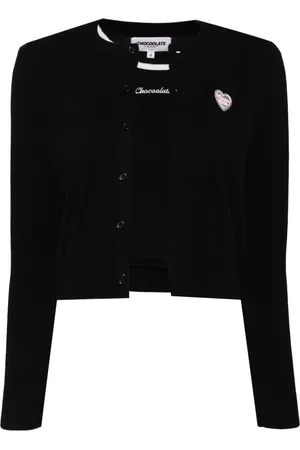 Chocoolate Cardigan-top med hjertemærke (sæt med to)