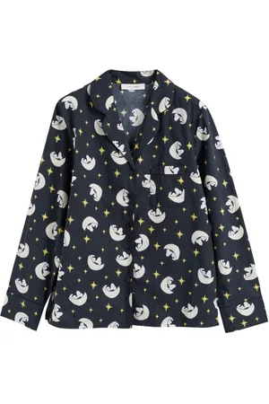 Chinti & Parker Pyjamasskjorte i silke med grafisk tryk