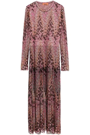 Missoni Mellemlang kjole med zigzag-mønster