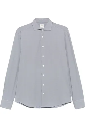 Traiano Milano Skjorte med mikro houndstooth-mønster