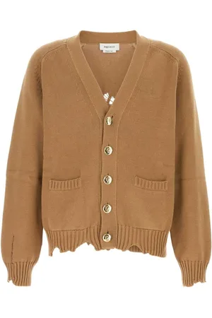 Alexander McQueen Cardigan med slitageeffekt og dødningehoved