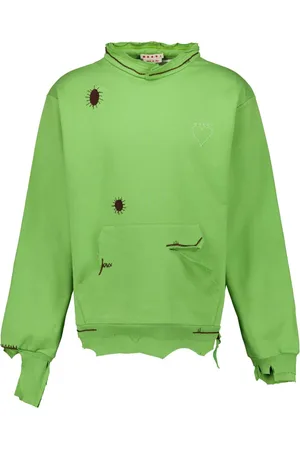 Marni Sweatshirt med slitageeffekt og broderi