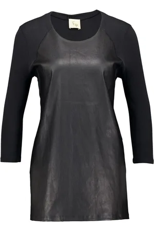Paula Langærmet T-shirt i læder