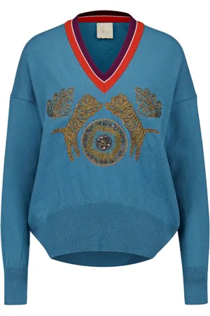 Paula Sweater i kashmir med broderi