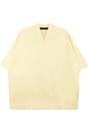 FEAR OF GOD T-shirt med logo og flock-tekstur