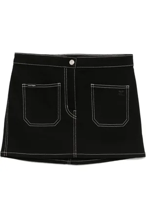 Courrèges Kort denimnederdel