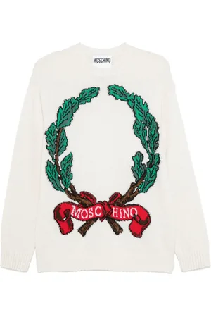 Moschino Sweater med logo i jacquard