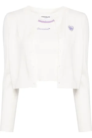 Chocoolate Cardigan-top med hjertemærke (sæt med to)