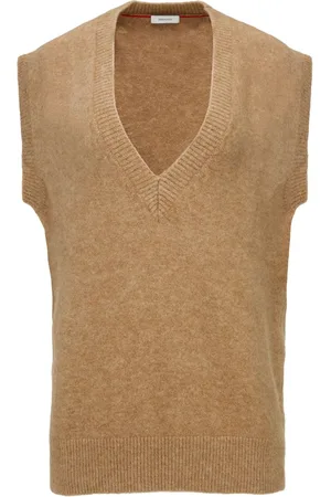 Salvatore Ferragamo Ribbet top med V-hals