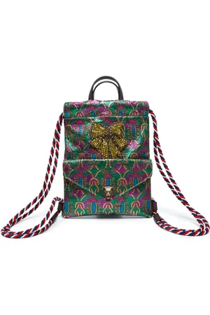 Gucci Brocade Animalier rygsæk med snoretræk