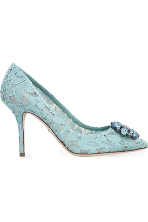 Dolce & Gabbana 90 mm Rainbow Lace pumps med brochedetalje