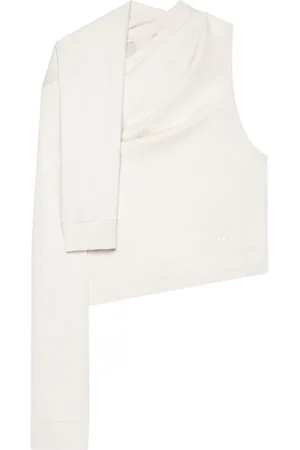 Courrèges Asymmetrisk sweatshirt med off-shoulder-snit