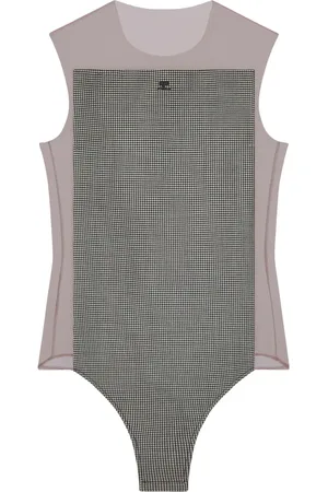 Courrèges Illusion-bodysuit med houndstooth-mønster