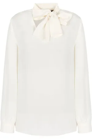 Armani Exchange Langærmet bluse med sløjfekrave