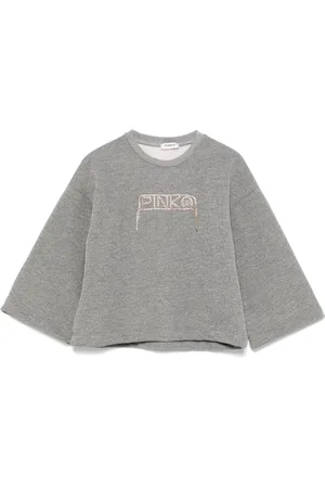 Pinko Sweatshirt med krystaludsmykning og logo