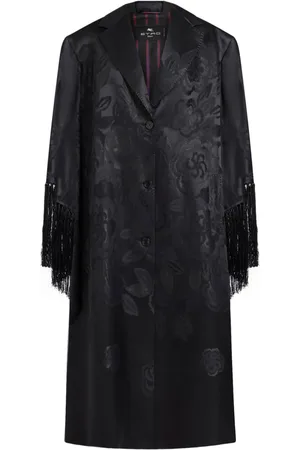 Etro Frakke i jacquard med frynse-detalje