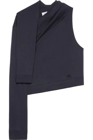 Courrèges Asymmetrisk sweatshirt med off-shoulder-snit