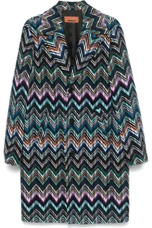 Missoni Chevron-strikket frakke