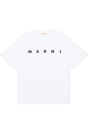 Marni T-shirt med rund hals og logotryk