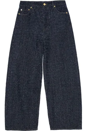 Ganni Bukser i denim med brede ben