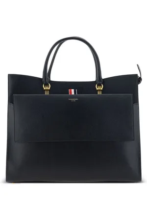 Thom Browne Stor Duet tote i nopret kalveskind