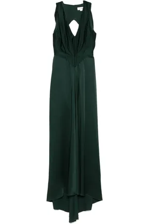 Victoria Beckham Maxi-kjole med V-hals og ruche