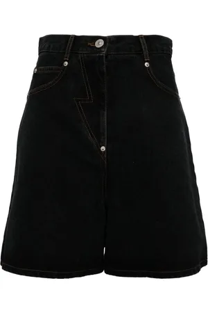 pushBUTTON Denimshorts med logomærke