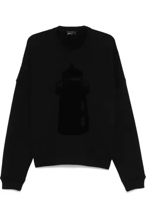 Emporio Armani Sweatshirt med flock-motiv