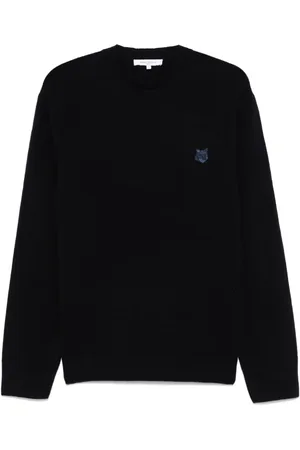 Maison Kitsuné Sweater med rævehoved-mærke