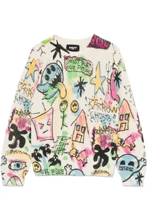 BARROW Sweater med graffititryk