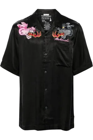 Maharishi Skjorte med dobble panthers camp-krave