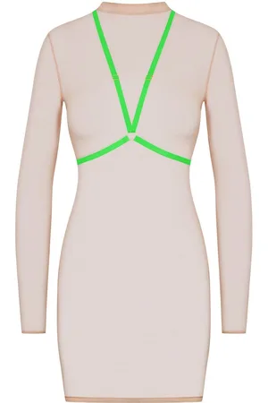MAISON CLOSE Kort transparent kjole i mesh